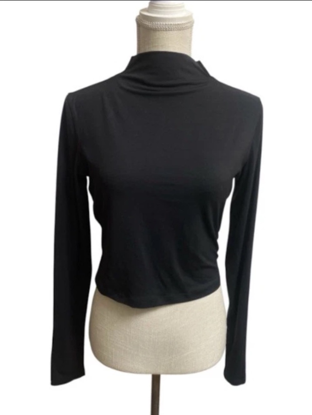 Lululemon All Aligned Mock-Neck Black Long-Sleeve Shirt Size 8 EUC!